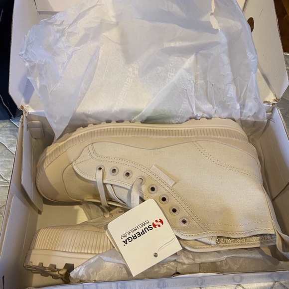 New in box Superga Canvas Alpine Wave Tape High Top Sneakers - Picture 5 of 6
